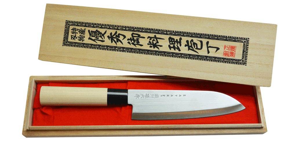 Satake Houcho Santoku/Kockkniv i balsabox