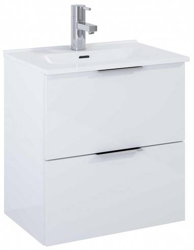 RONJA Komplet badmiljø i MDF og keramik H55,2 x B51,3 cm - Blank hvid