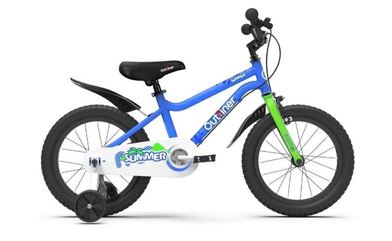 Outliner Summer 14 tommer mountainbike til drenge - blå/grøn