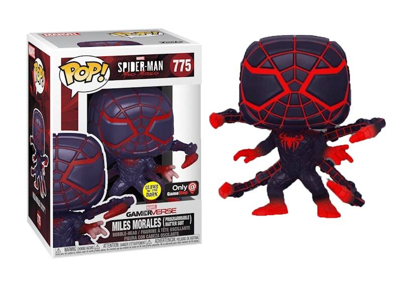 Funko Pop! Marvel Spider-Man Miles Morales Programmable Matter Suit (Glow) GameStop Exclusive Figure #775