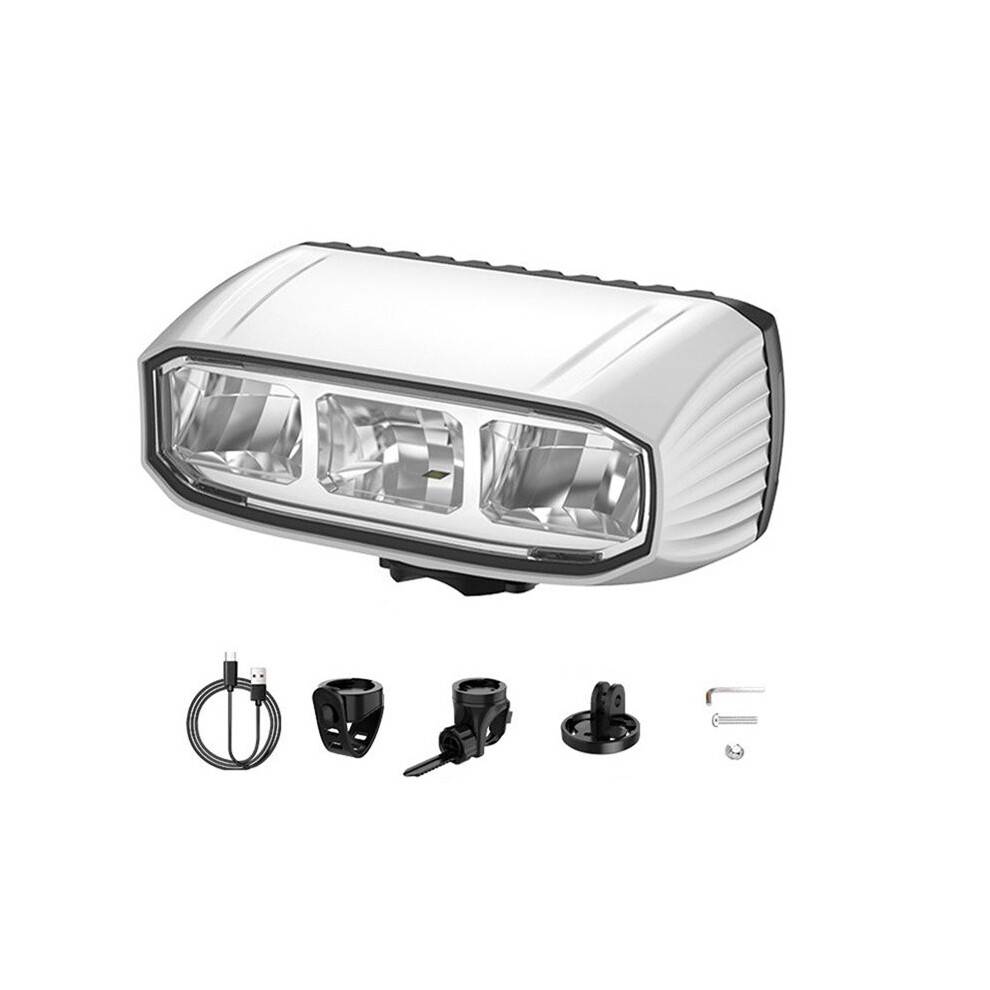 LED Bike Light Bar Rechargeable Universal Bike Headlight for Mountain/Road Bicycle White