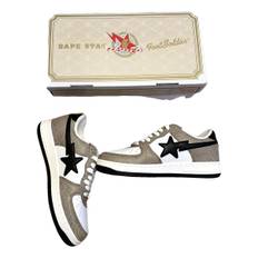 A Bathing Ape Bapesta leather low trainers