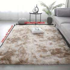 TEMU Plush Tie-dye Shag Area Rug, 47"x63", Soft & Skin-friendly, For Living Room And Bedroom Decor