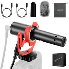 NEEWER KM17 USB C Microphone Gun Microphone External Microphone Noise Reduction Plug Play High Sensitivity Cardioid Microphone with Shock Mount for