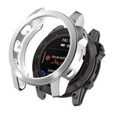 För Garmin Fenix 7/7 Solar / 7 Sapphire Solar Hollow Out Watch Case Watch TPU Cover Protector med galvanisering