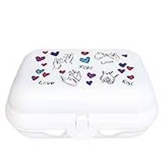 Tupperware to Go Twin vit kärlek kyss lunchlåda smörgåslåda behållare Kindi Twin barn dagis skola burk liten storlek 2