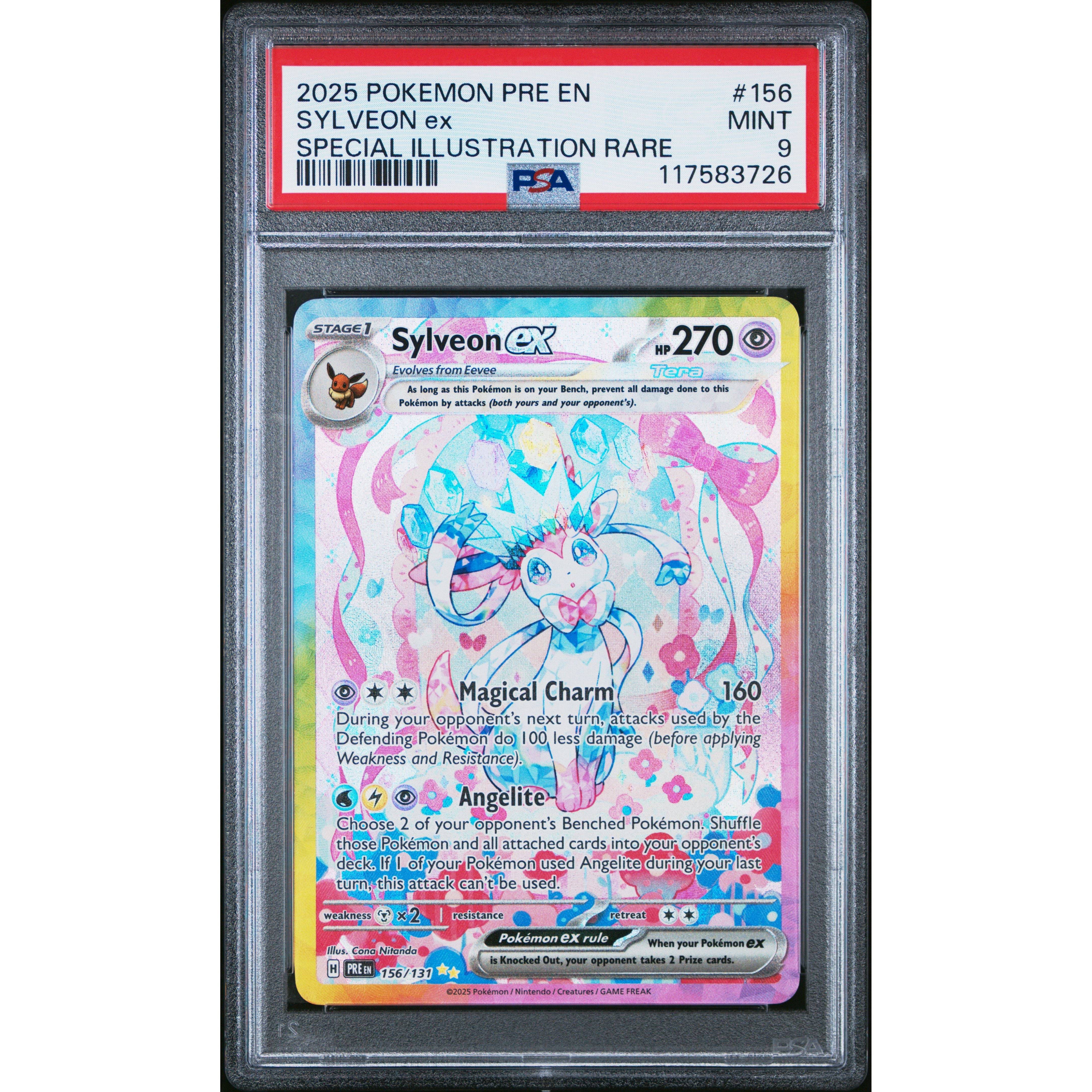 Pokémon TCG: Sylveon Ex #156 PSA 9 - Prismatic Evolutions - Alm. moms
