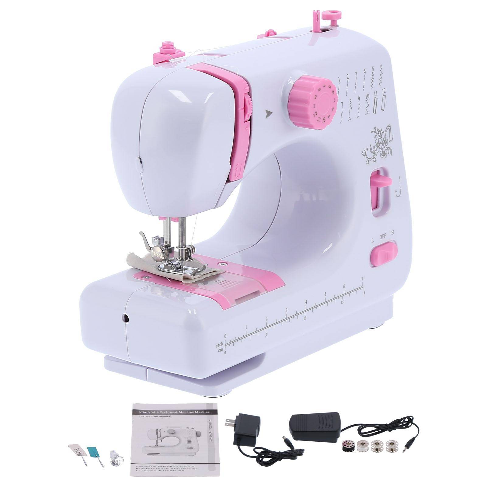 505A 605 Symaskin Hushålls Mini Multifunktionell Elektrisk Skrivbords Overlock Symaskin