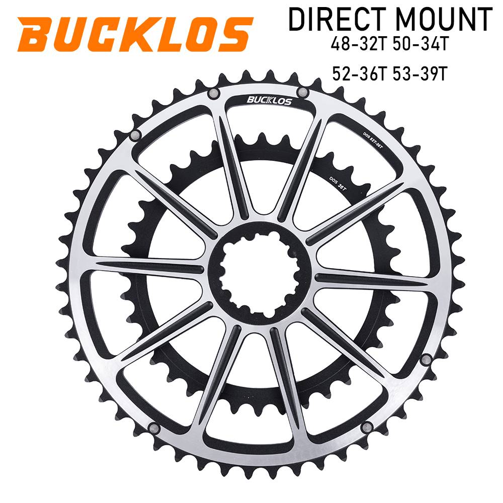 BUCKLOS Direct Mount Chainring 48-32T 50-34T 52-36T 53-39T Double Speed DM Road Bike Chainring for SRAM GXP System