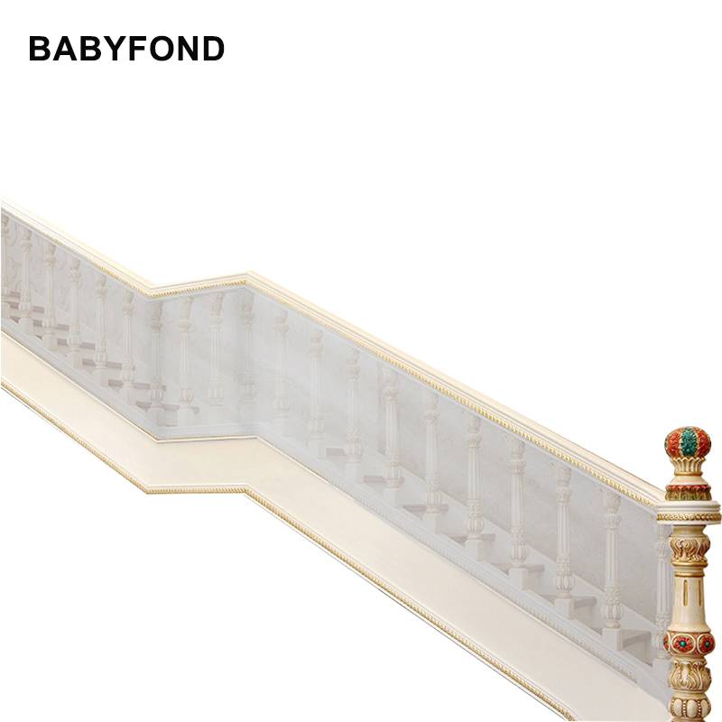 3 meter baby barn trappa skyddsräcke balkong skydd nät baby lek staket nät säkerhetsdörr staket nät 3m*0.78m - Kaffe