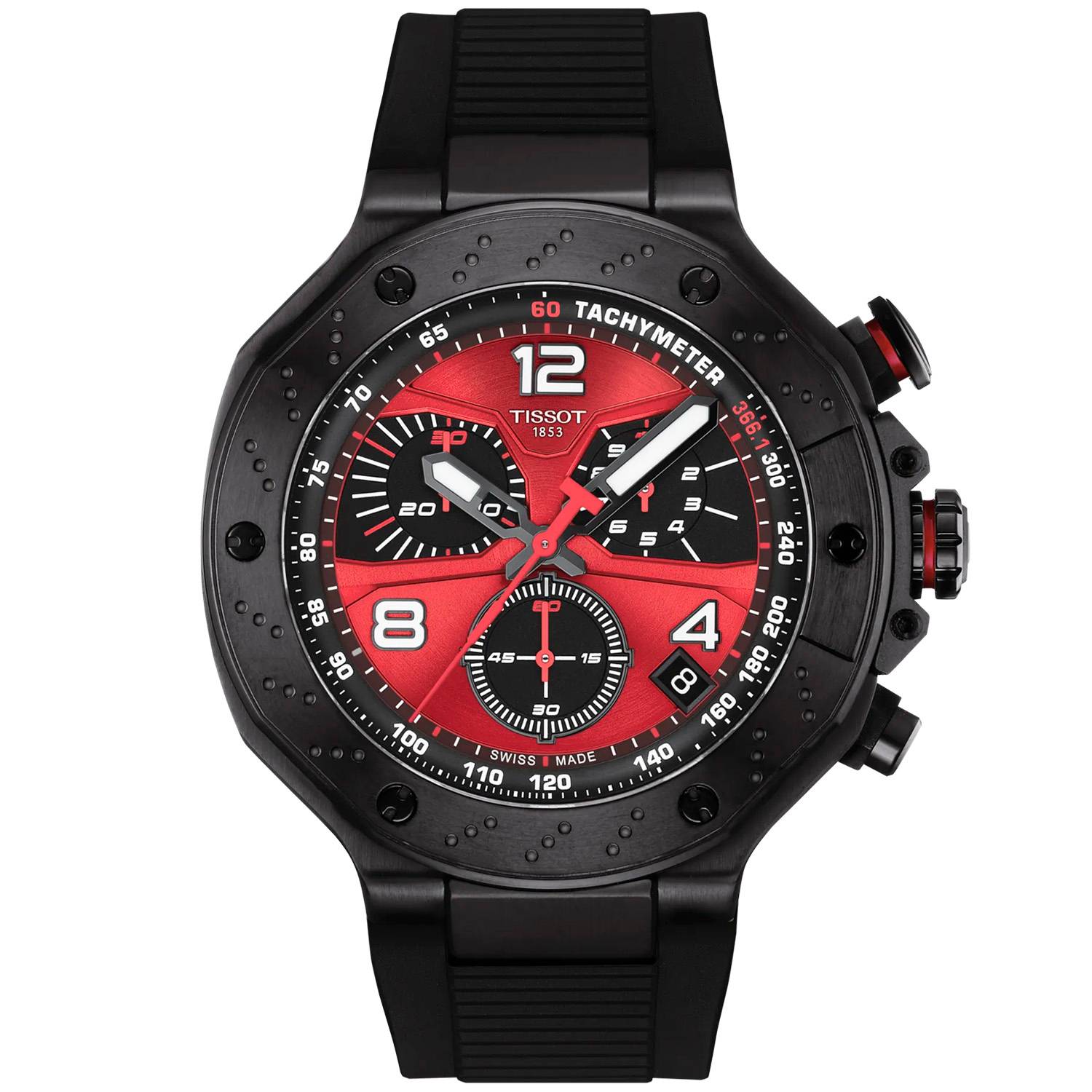 Tissot T-Race MotoGP 2026 Limited Edition T1414173742200 - Quartz - 45 mm - Analogt - Herr - Safirglas - Röd (14 mm)