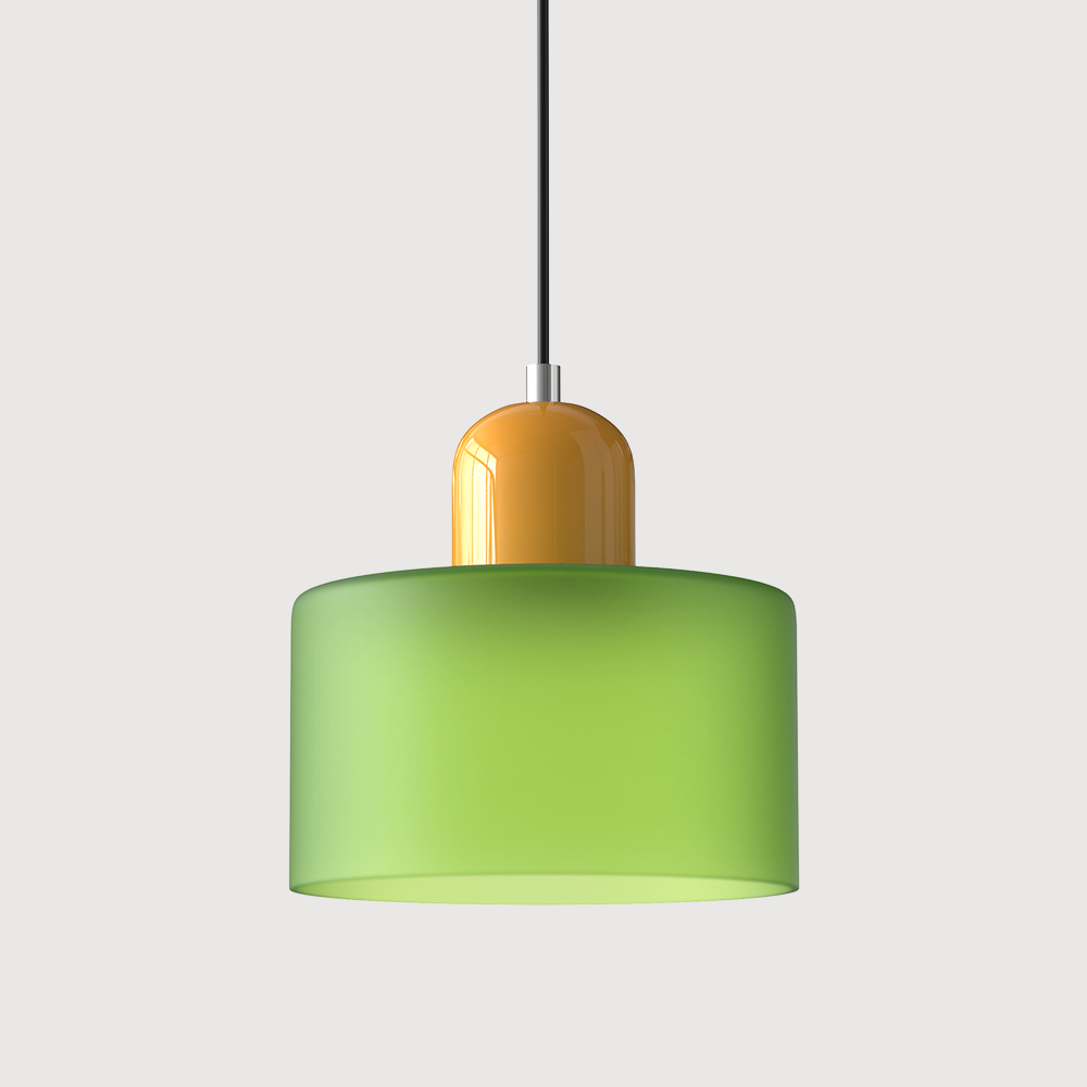 Bauhaus Kreativ Glas Hänglampa - Kreativt Glas för en Elegant Inredning - Ljusgrön / Gul