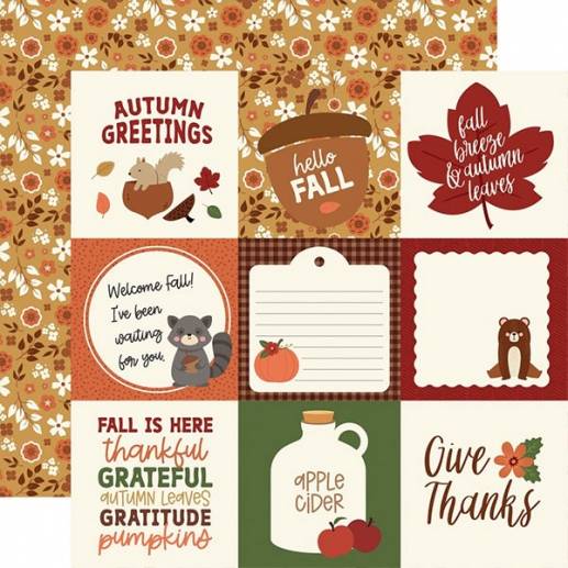 Papper Echo Park - I Love Fall - 4´x4´ Journaling Cards