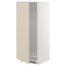 IKEA - METOD højskab til køl/frys, hvid/Havstorp beige, 60x60x140 cm
