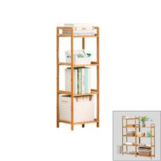 Reol i Bambus med 4 hylder 100 x 35 cm