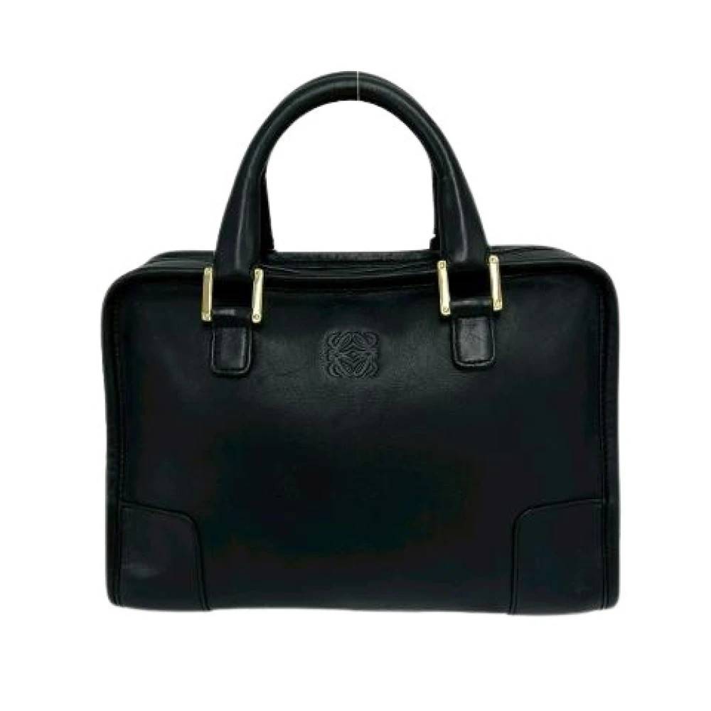 Loewe Pre-owned Pre-owned Amazona 28 Læder Håndtaske - Vintage - Dame - Sort - ONE SIZE - Læder