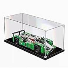 CHIFENMS Visningsfodral i akryl kompatibelt med Lego 42039 rally bilar, dammtät displaybox monter (endast fodral) (legoset ingår inte) (3 mm)