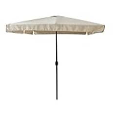 Trade Shop trädgårdsparasoll 3 x 4 m utomhus möbler balkong terrass uteplats beige 223236 -