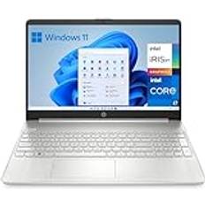 HP 15s-fq5054ns 15.6" Full HD bärbar dator (Intel Core i7-1255U, 16GB RAM, 512GB SSD, Intel Iris Xe Graphics, Windows 11 Home) Silver - QWERTY tangentbord Spanska