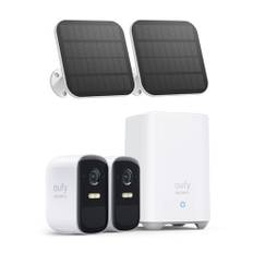 eufy Security eufyCam 2C Pro 2-Kamera-Set, Überwachungskamera Aussen Solar mit 2K Auflösung, HomeKit-Kompatibilität, IP67-Wetterfest, Farb-Nachtsicht, Ohne ABO-Gebühren