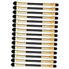 Baluue 15 St Dubbelsidig Ögonskuggsuppsättning för Ögonskugga Nosskugga Lip Makeup Bärbart Bekvämt Handtag Makeup Brush Kit för Kvinnor