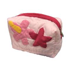 Hawaiian Quilt Caramel Pouch Hibiscus Light Case Cosmetic Pouch Pink/Accessory