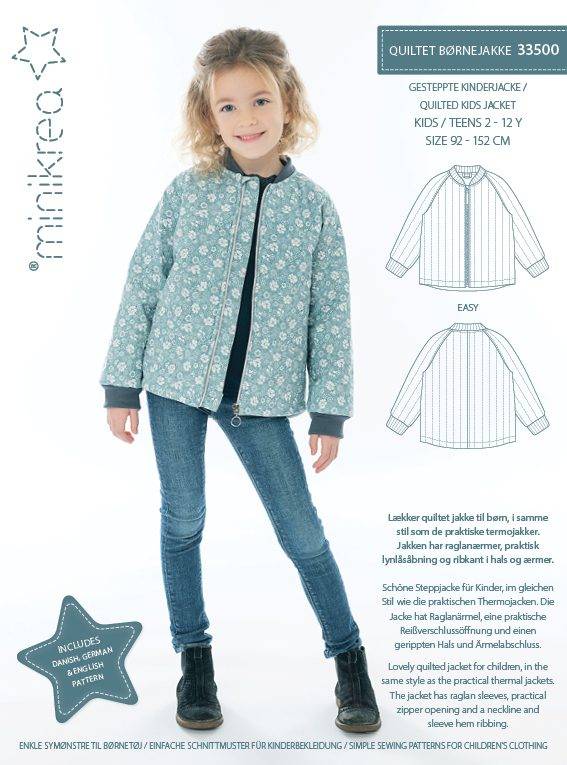 Minikrea 33500, Quiltet Børnejakke.
