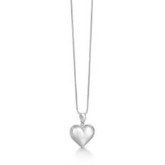 Silver necklace with heart pendant. Handmade. Large model. Sterling silver. RS of Scandinavia