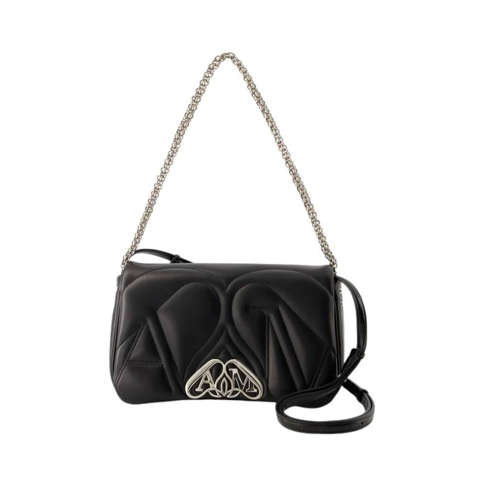 Alexander McQueen The Seal Small Shoulder Bag - Tasker - Dame - Sort - ONE SIZE - Uld
