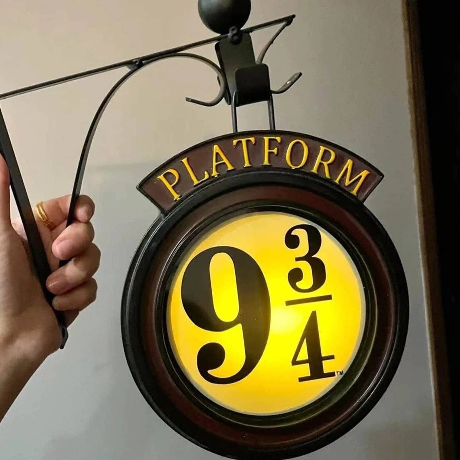 Magic Potters Nattljus LED Hängande Vägglampor Plattform Hogwartsed 3D Lamp Harries Hemrumsinredning Barn Födelsedagspre