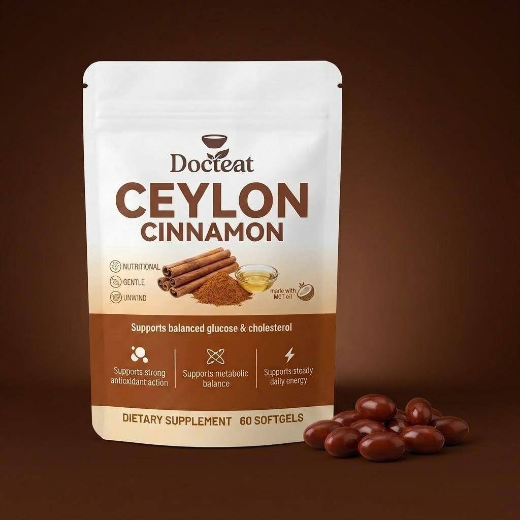 Ceylon Cinnamon Softgels with MCT Oil – Glucose & Metabolic Support (60 Softgels)