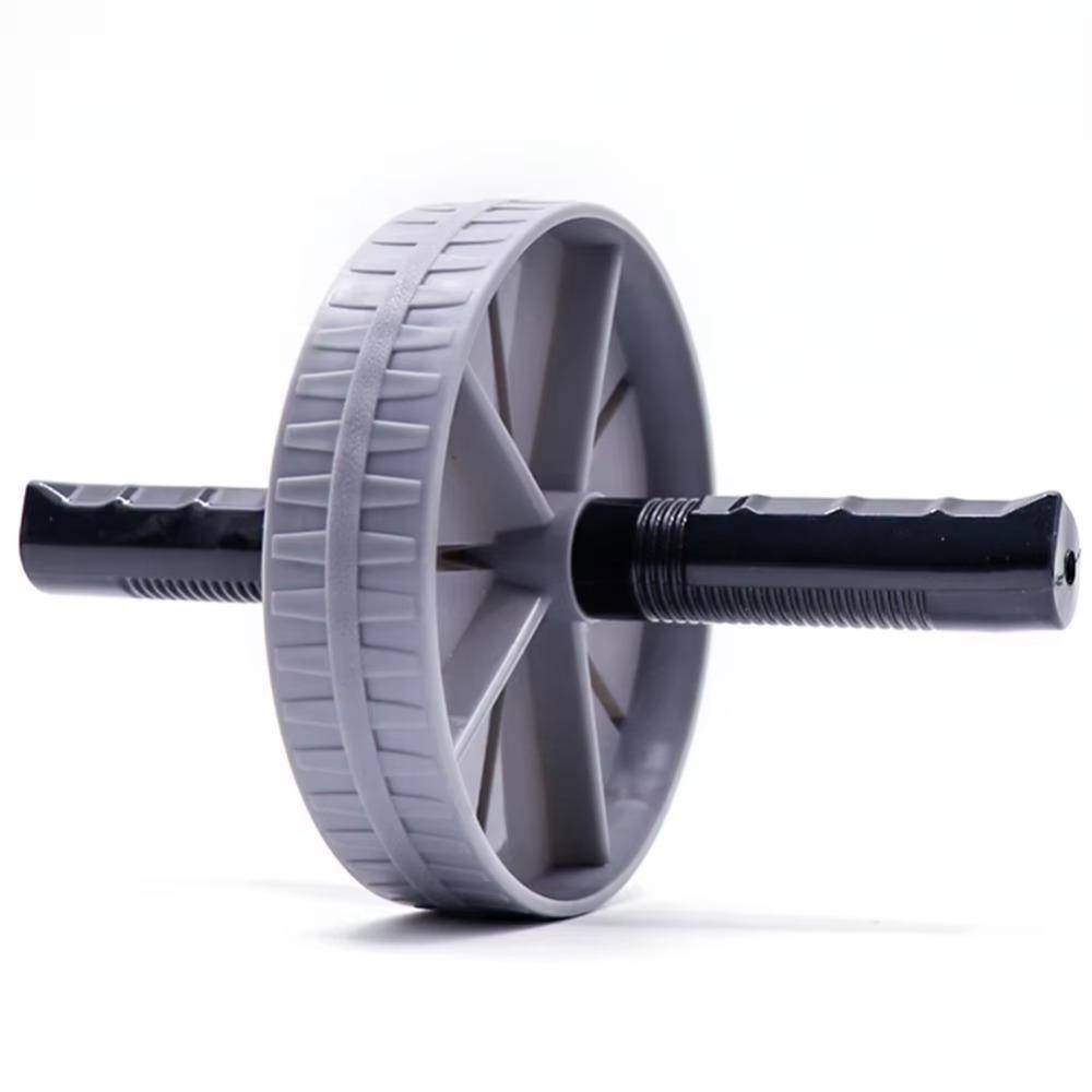 Strong Load Bearing Abdominal Workout Roller Single Wheel Non-slip AB Roller Thicken No Noise Abdominal Exercise Wheel grå