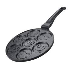Herzberg HG-CP267SML: 26 cm marmorbelagd pannkaka & crepepanna - 7 Smiley-emoji