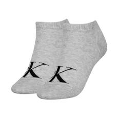 Calvin Klein 2-pak Women Monogram Sneaker Socks - Grey - Str 35/38