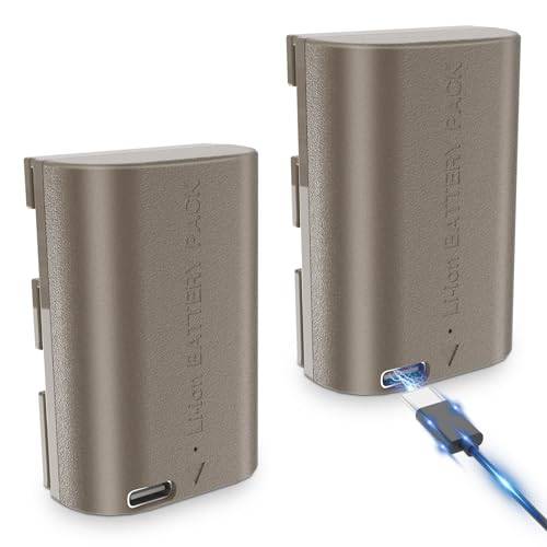 JYJZPB 2 st Ersättningsbatteri for Canon LP-E6NH med USB-C laddningskabel