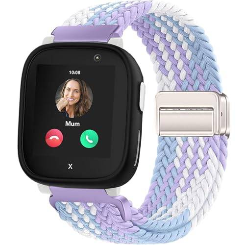 Issinlky Kinder Nylon geflochtene Band kompatibel mit Xplora X6 | elastische magnetische Schnalle Band für Xplora X6 Play