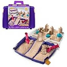 Kinetic Sand, Vikbar sandlåda med 2 pund och form och verktyg, flerfärgad