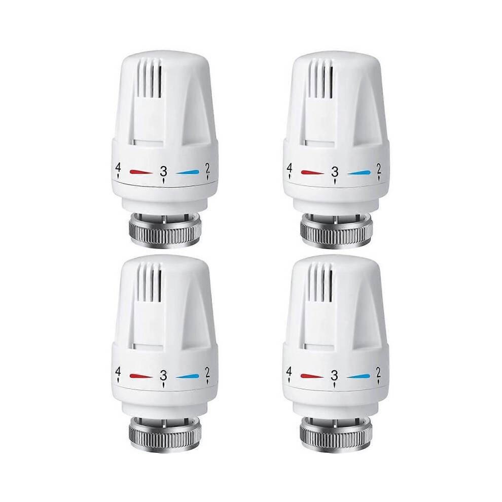 4 PCS Radiator Thermostatic Head, TRV M30 x 1.5 Radiator Thermostat Head, Radiator Thermostatic Valve, for Home and Office Heating System