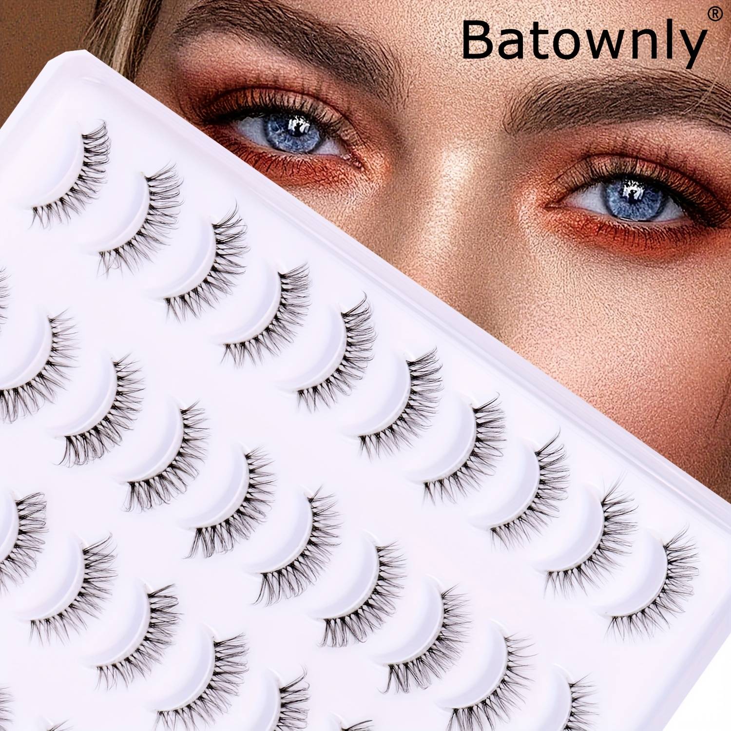 TEMU 20 Pairs Of False Eyelashes Natural Long Fluffy 3d Transparent Stem Real Tail Lengthen Daily Dating Sweet Eyelashes