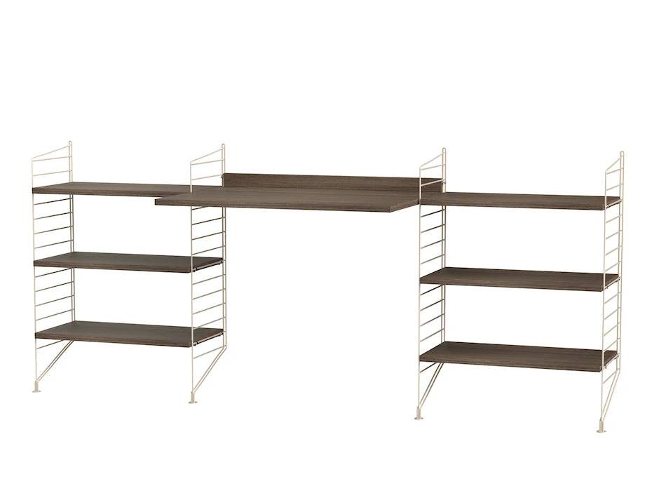 Kontor, bundle D fra String Beige - valnød - Jacobsen Plus