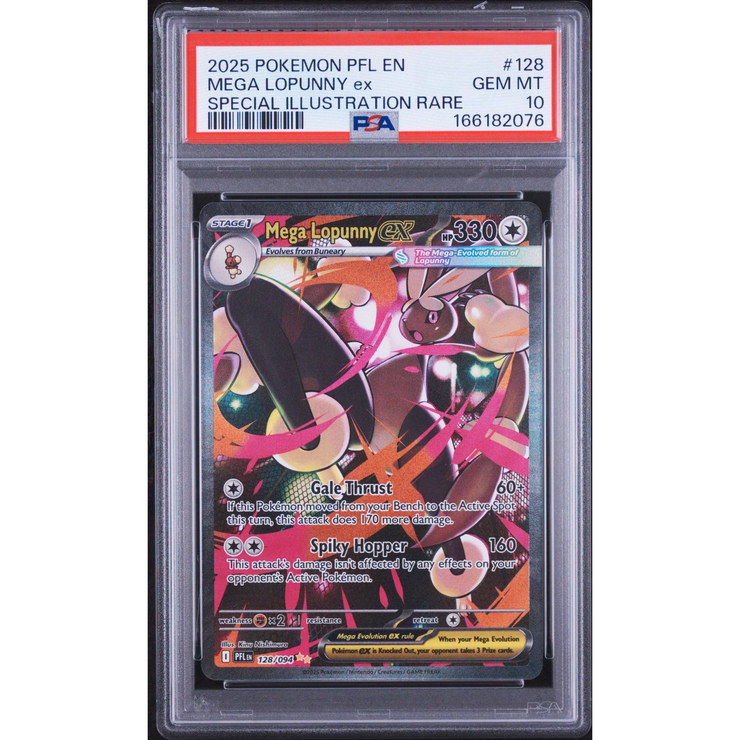 Pokémon TCG: Mega Lopunny Ex #128 PSA 10 - Phantasmal Flames - Brugtmoms