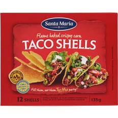 Santa Maria Taco Shells | 12 x 135g | Knusprig & Golden | Aus frischem Maismehl I Ideal für Party und Kindergeburtstage