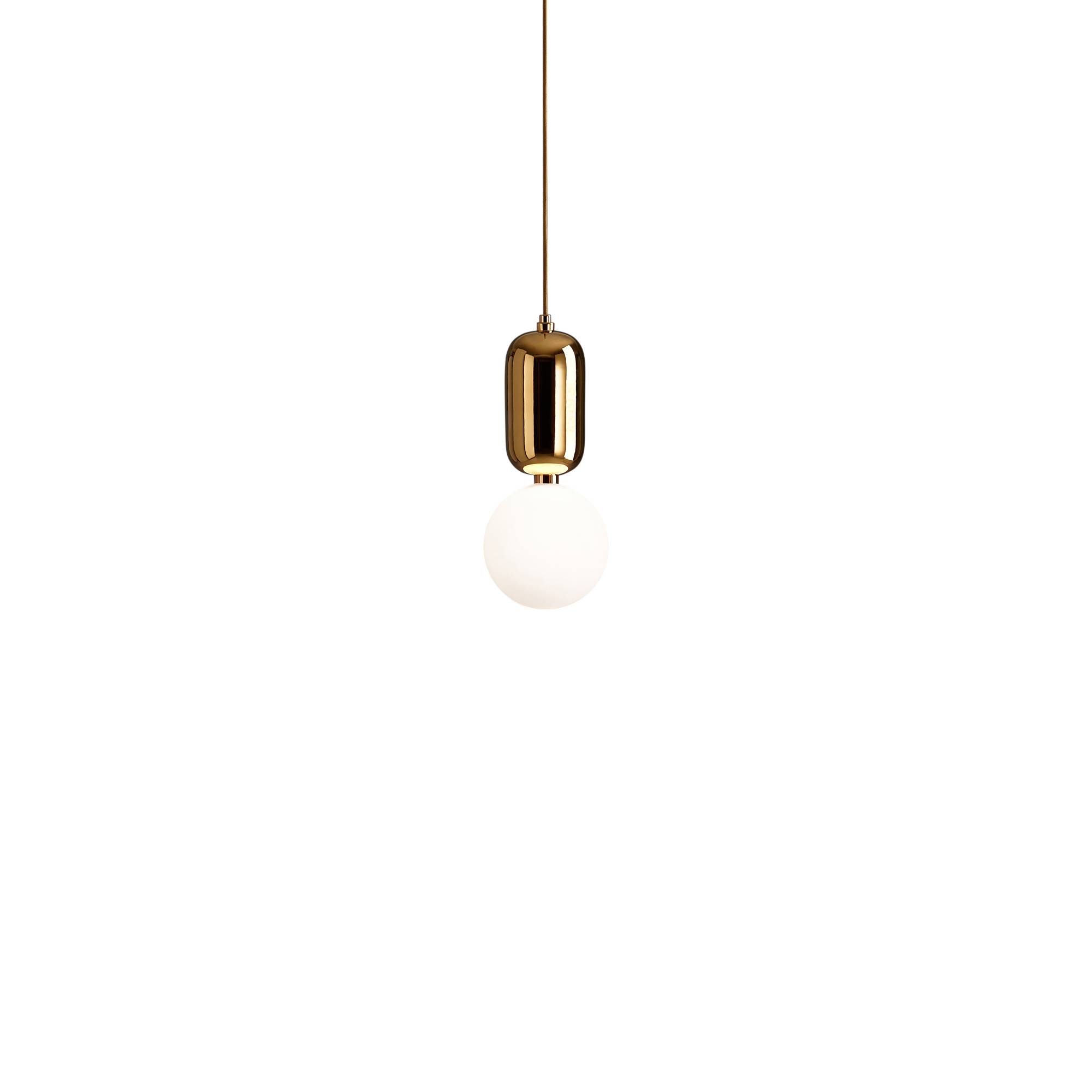 Parachilna - Aballs T Pe Gold, Ø18 cm - Excl. G9 Halo. Max. 48W G9 LED 2,5W 2.700K - Pendellampor - Jaime Hayón - Guld