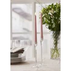 Batteriljus - LED - Antikljus - Rosa - 2 pack - Flamme - 26 cm - Timer