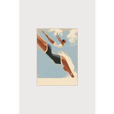 Poster & Frame - Mads Berg - Belmond Blå - Blå/simmare - size: 50x70 (50x70)