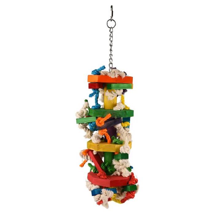 Hängleksak Rainbow med rep och träbitar 50cm