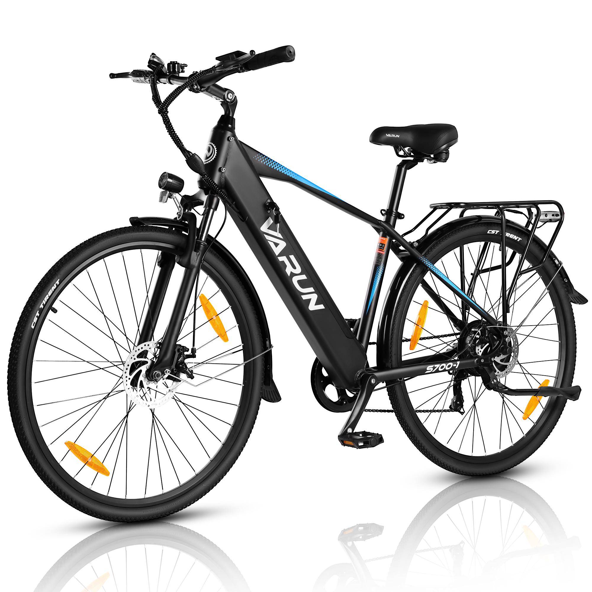 VARUN S700-1 All-Terrain E-Bike For Adult 500W 48V10.4AH Road Electric Bicycle 27.5” Fat Tire Urban commuting E- Bike svart