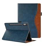Casafuy-fodral för Lenovo Tab P12 12,7 tum 2023 med pennhållare, premium PU-läder business multivinkel folio skyddande fodral dokumentfack surfplattefodral för Lenovo Tab P12 2023 12,7 tum, blå