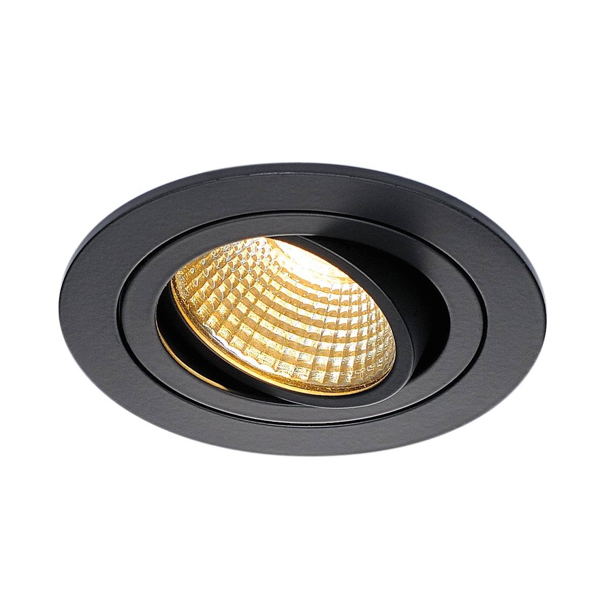 SLV New Tria LED 8W Downlight Round Set Svart