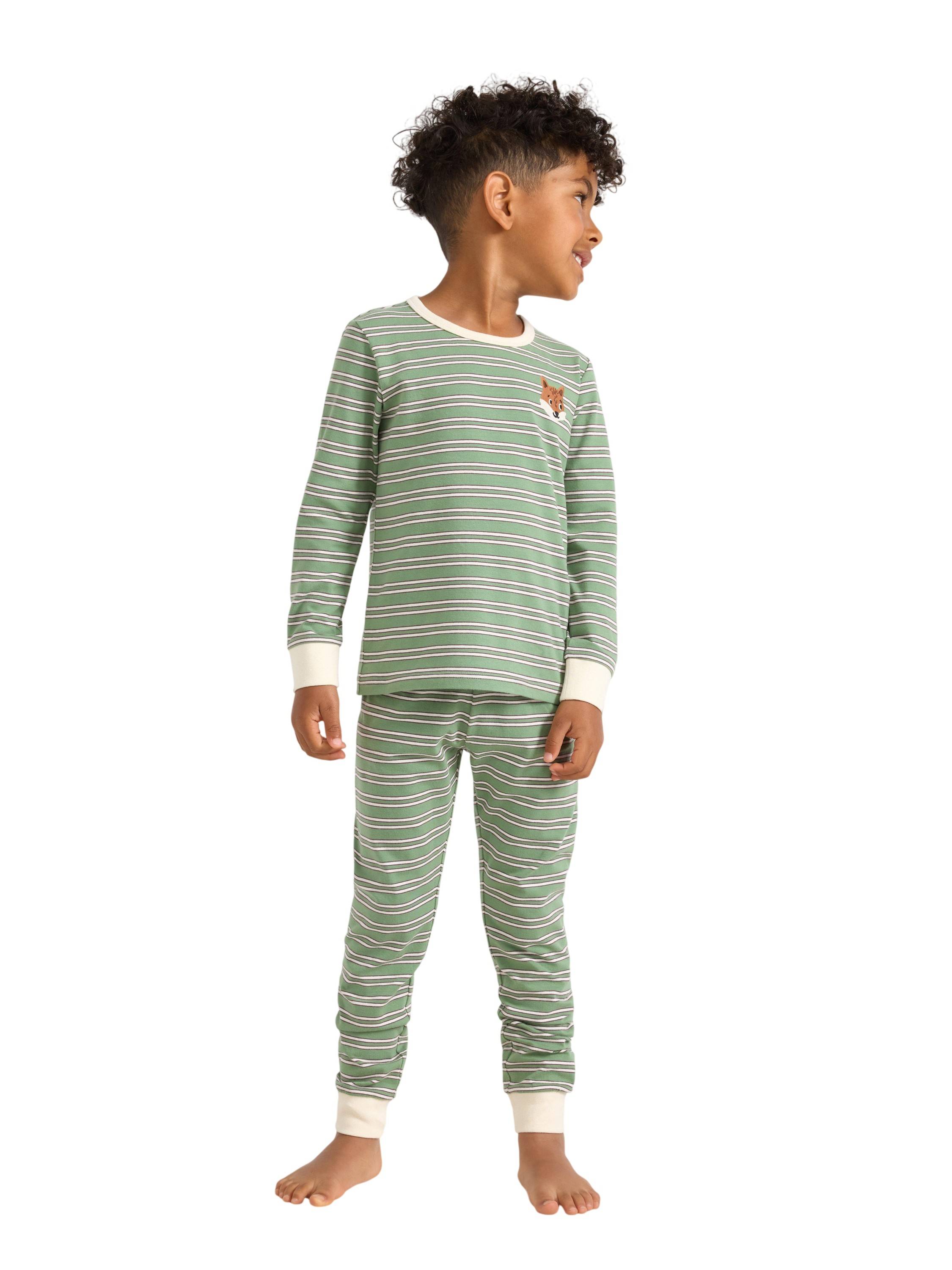 Lindex Pyjamasset Stl. 92 unisex - Pyjamasar Och Sovplagg Från Magasin - Green (92)